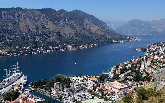 Kotor and Boka kotorska   view from city wall