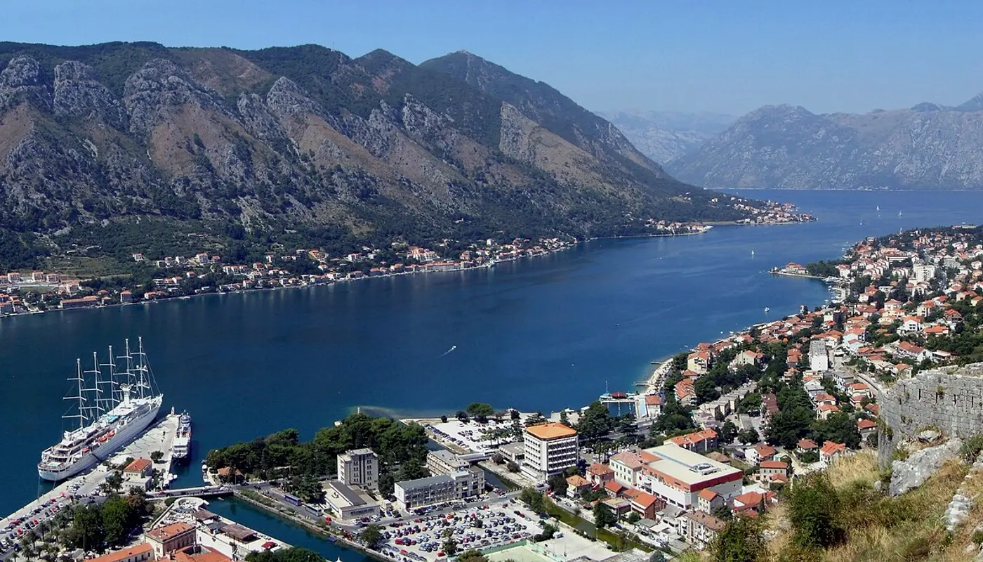 Kotor and Boka kotorska view from city wall