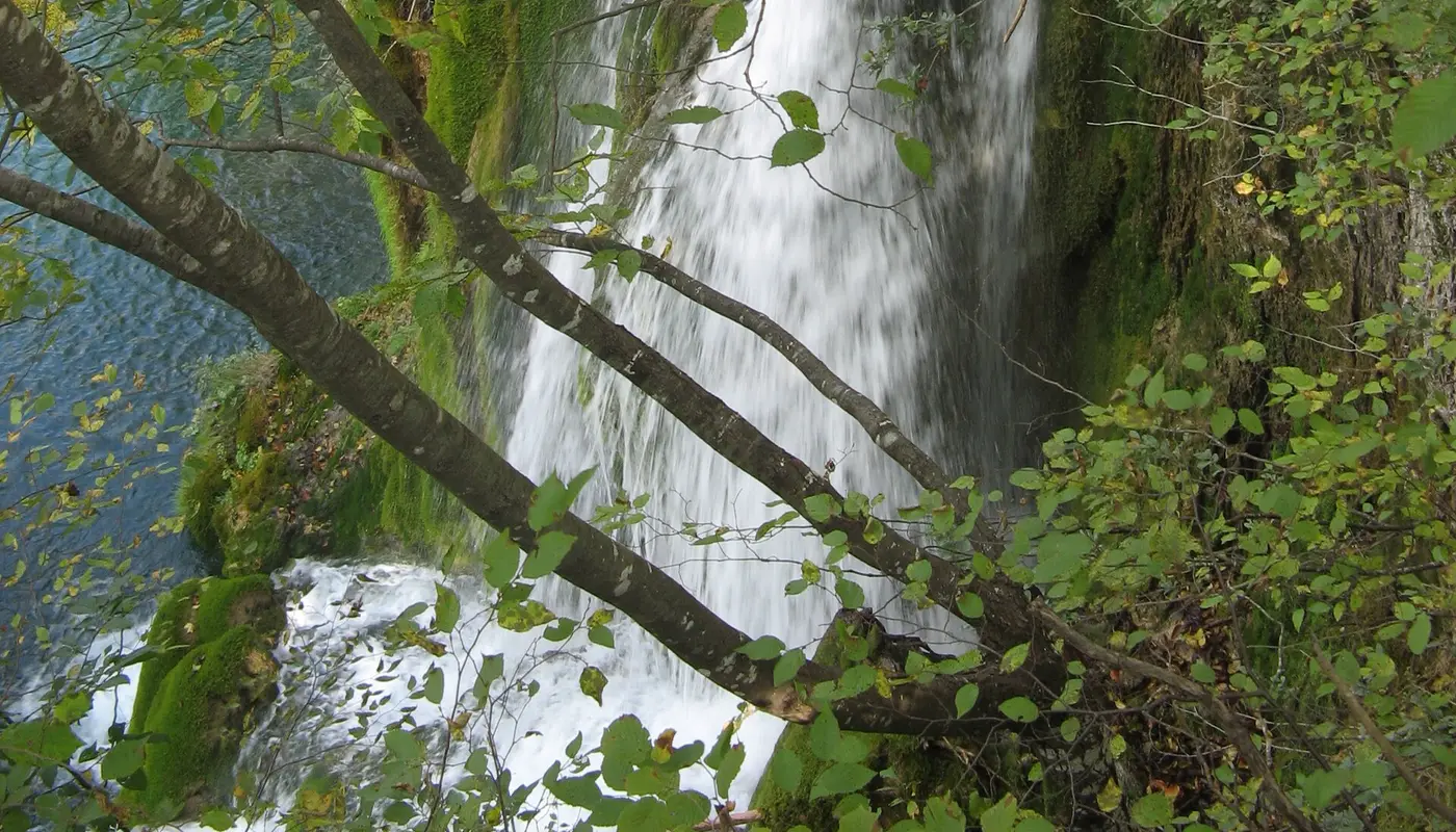 Waterfall in plitvice lakes national park, croatia